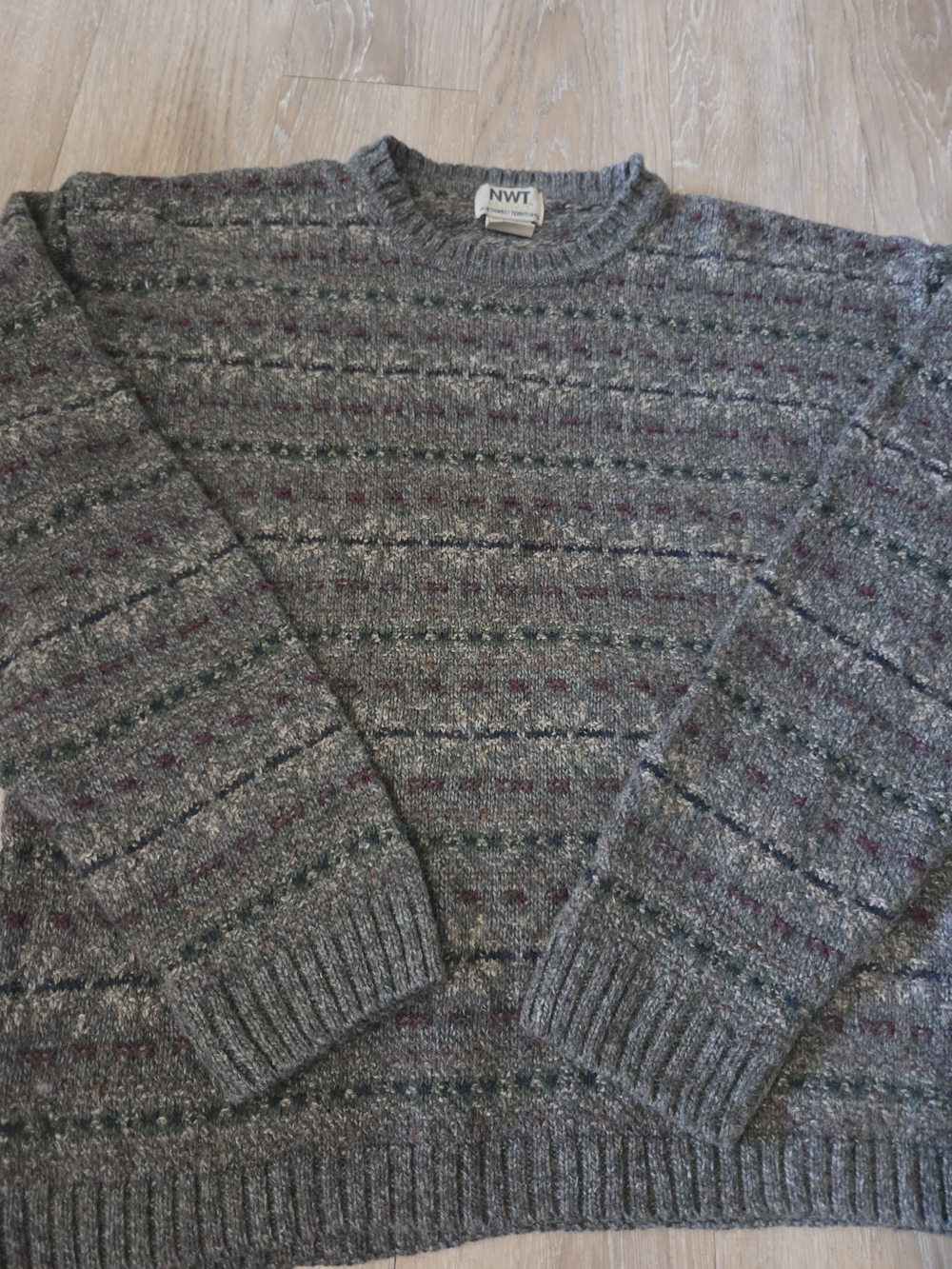 Vtg Northwest Territory Men's Crewneck Wool Blend Grandpa Sweater Thick